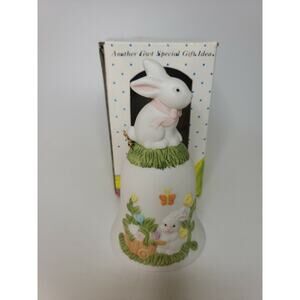 Vintage Great Western Trading Easter Baby Bunny Porcelain Bell New in Box U77/15